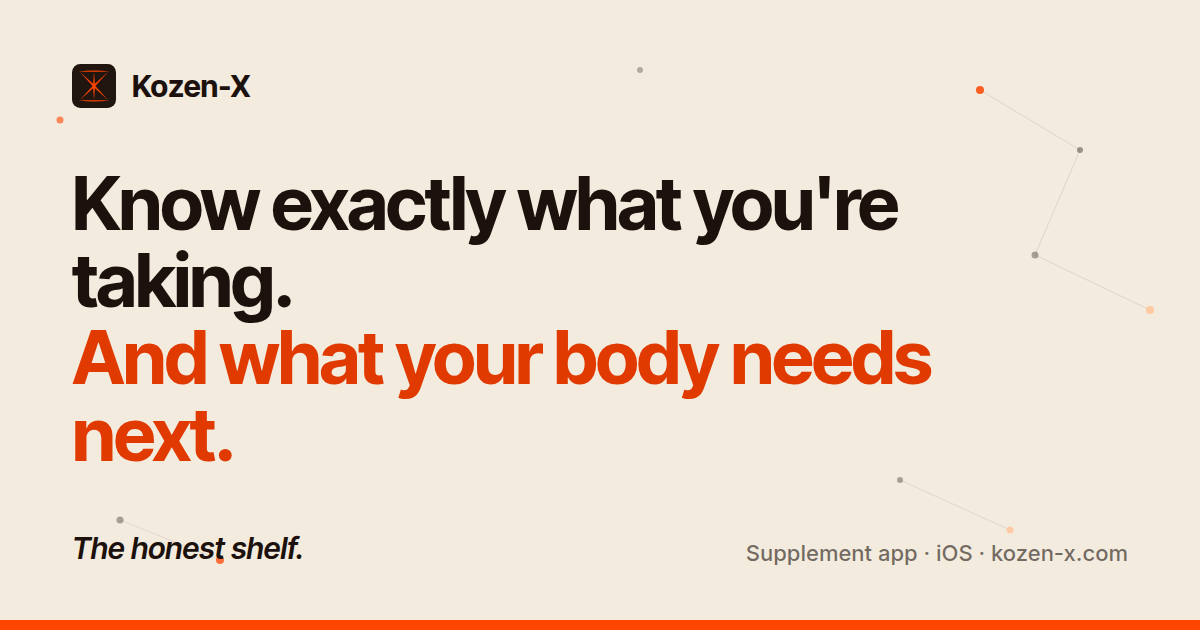 Kozen-X — Know exactly what you're taking